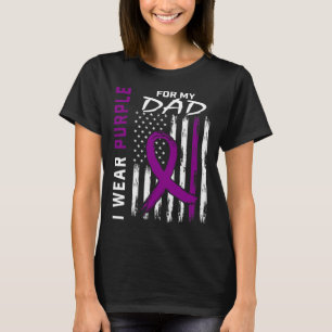 T-shirt Je Porte Du Violet Pour Mon Père Pancréatique Canc