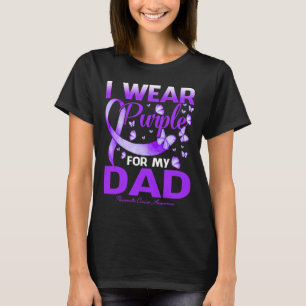 T-shirt Je Porte Du Violet Pour Mon Père Pancréatique Canc