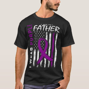 T-shirt Je Porte Du Violet Pour Mon Père Papa Lupus Nous S
