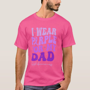 T-shirt Je porte du violet pour mon père Sensibilisation a