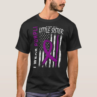 T-shirt Je Porte Du Violet Pour Mon Petit Adjudant Épilept