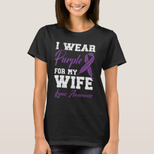 T-shirt Je Porte Du Violet Pour Mon Soutien À La Sensibili