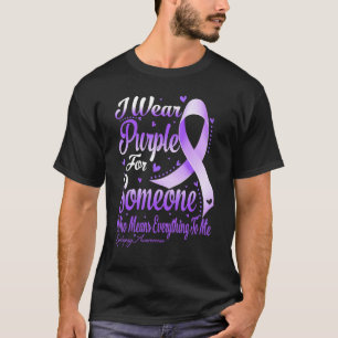 T-shirt Je porte du violet pour quelqu'un qui signifie tou