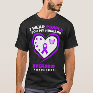 T-shirt Je Porte Du Violet Pour Sensibiliser Mon Mari À L'