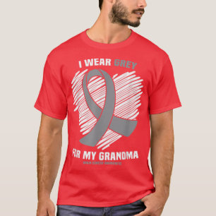 T-shirt Je Porte Gray Pour Ma Grand-Mère Sensibilisation A