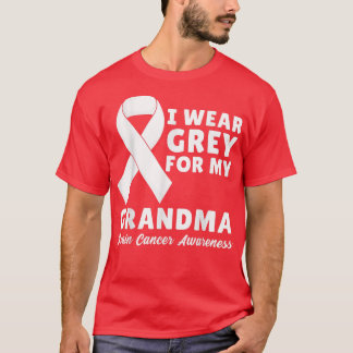 T-shirt Je Porte Gray Pour Ma Grand-Mère Sensibilisation A
