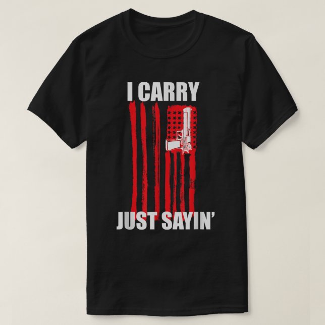 T-shirt Je Porte. Juste dire "Carry caché" (Design devant)