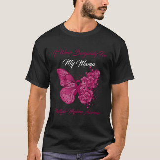 T-shirt Je Porte La Bourgogne Pour Ma Mama Myeloma Multipl