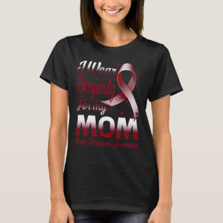 T-shirt Je Porte La Bourgogne Pour Ma Mère Cerveau Aneurys
