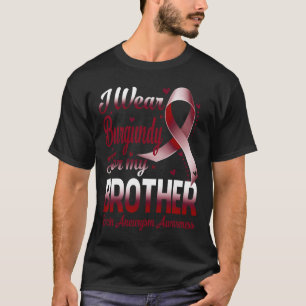 T-shirt Je Porte La Bourgogne Pour Mon Frère Aneurysme Cer