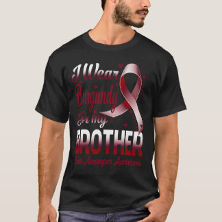 T-shirt Je Porte La Bourgogne Pour Mon Frère Aneurysme Cer