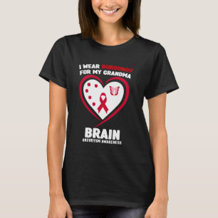 T-shirt Je porte la Bourgogne pour mon grand-mère Aneurysm