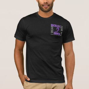 T-shirt Je porte la lymphogranulomatose maligne violette