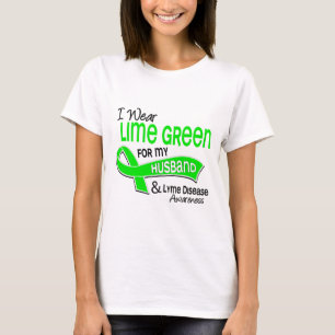T-shirt Je porte la maladie de Lyme de mari du vert de