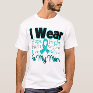 T-shirt Je porte la maman de collage de ruban - Cancer