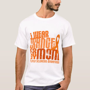 T-shirt Je porte la milliseconde orange de sclérose en