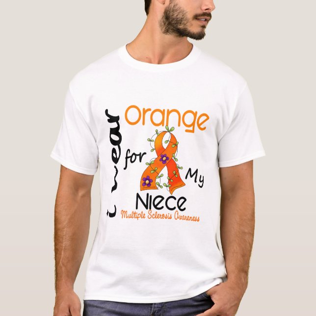 T-shirt Je porte la sclérose en plaques de milliseconde de (Devant)