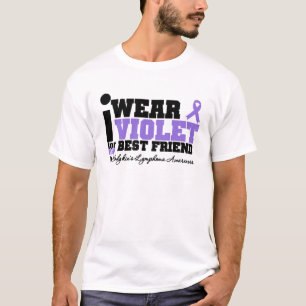 T-shirt Je porte la violette pour mon lymphome de Hodgkins