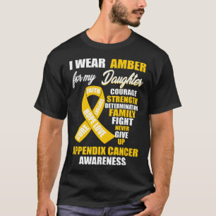 T-shirt Je porte l'appendice Ambre Sensibilisation au canc