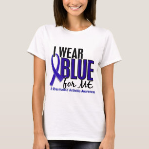 T-shirt Je porte le bleu je RA de rhumatisme articulaire
