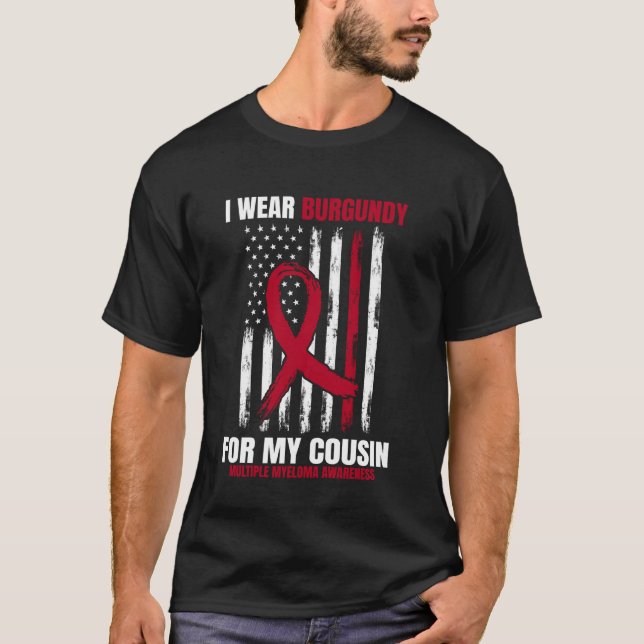 T-shirt Je Porte Le Bourgogne Pour Le Myélome Multiple De  (Devant)