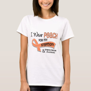 T-shirt Je porte le Cancer utérin de belle-mère de la