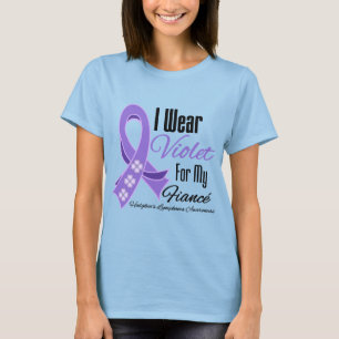 T-shirt Je porte le fiancé violet de lymphogranulomatose