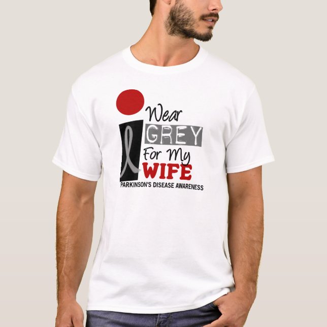 T-shirt Je porte le gris pour le mon (Devant)