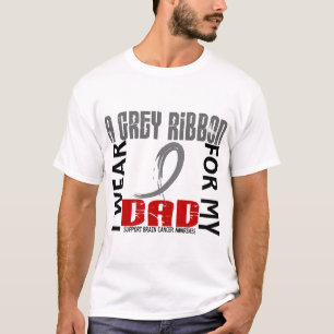 T-shirt Je porte le gris pour mon cancer du cerveau du