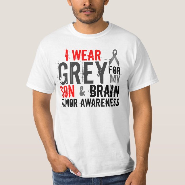 T-shirt je porte le gris pour mon fils (Devant)