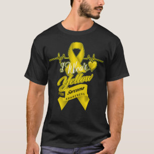 T-shirt Je porte le jaune pour la sensibilisation au sarco