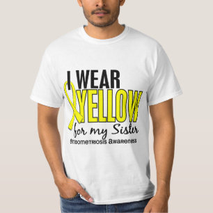 T-shirt Je porte le jaune pour ma endométriose de la soeu