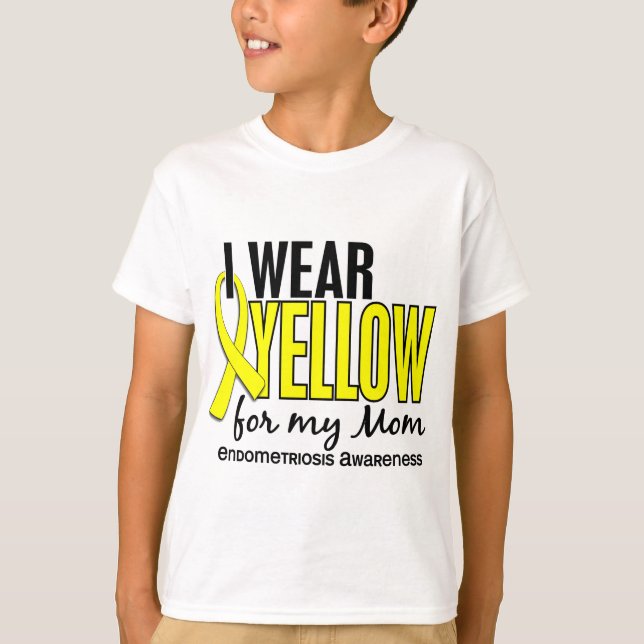 T-shirt Je porte le jaune pour ma maman 10 (Devant)