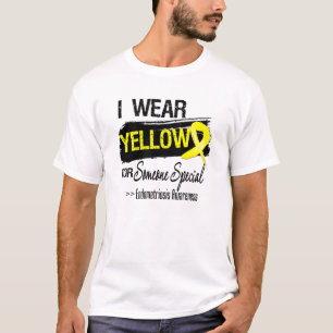 T-shirt Je porte le jaune pour quelqu'un endométriose