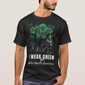 T-shirt Je Porte Le Mois Vert Pour La Sensibilisation À La