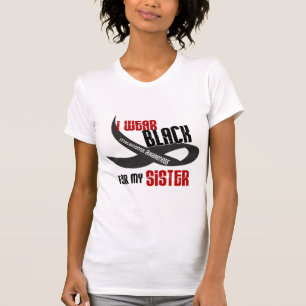 T-shirt Je porte le noir pour mon MÉLANOME de la soeur 33