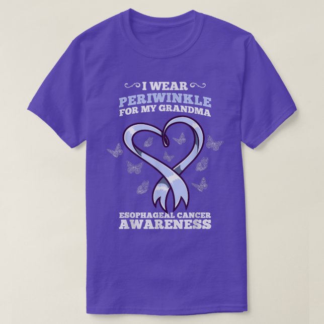 T-shirt Je Porte Le Périwinkel Pour Mon Grand-Mère Cancer  (Design devant)