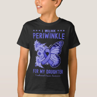 T-shirt Je porte le pervenche pour l'œsophage de ma fille