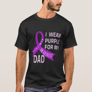 T-shirt Je porte le pourpre pour la maladie de mon père He