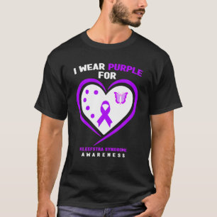 T-shirt Je porte le pourpre pour le syndrome de Kleefstra