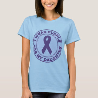 T-shirt Je porte le pourpre pour ma fille