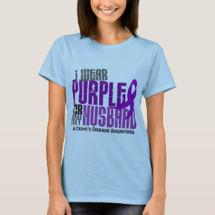 T-shirt Je porte le pourpre pour ma maladie de Crohn du