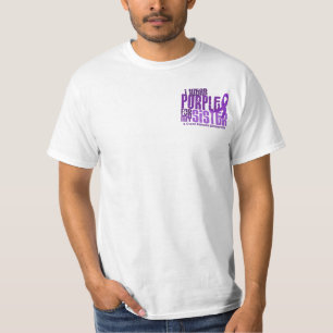 T-shirt Je porte le pourpre pour ma mucoviscidose de la