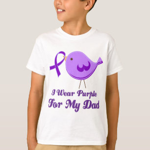 T-shirt Je porte le pourpre pour mon papa
