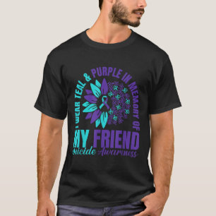T-shirt Je Porte Le Purple Turquoise En Mémoire De Mon Ami