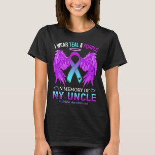 T-shirt Je Porte Le Purple Turquoise En Mémoire Du Suicide