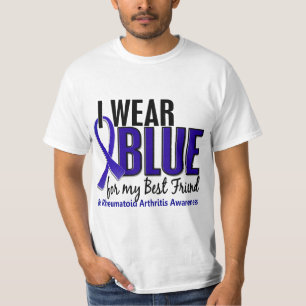 T-shirt Je porte le RA bleu de rhumatisme articulaire du