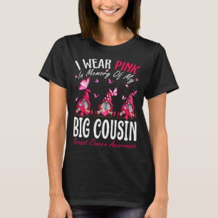 T-shirt Je Porte Le Rose En Mémoire De Mon Gros Cousin