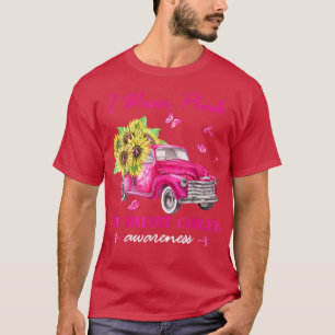 T-shirt Je Porte Le Rose Pour La Sensibilisation Au Cancer