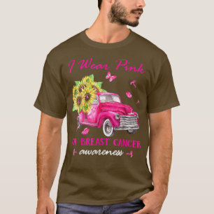 T-shirt Je Porte Le Rose Pour La Sensibilisation Au Cancer